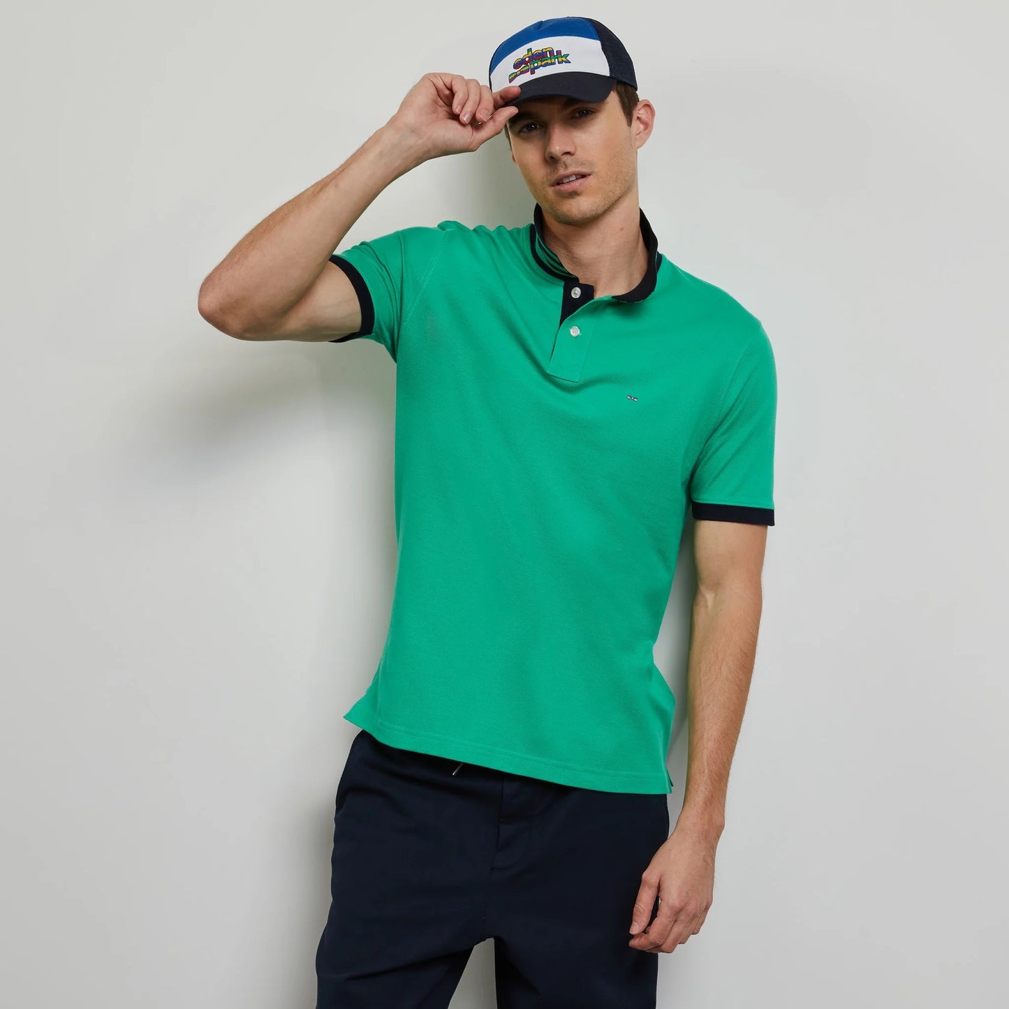 Eden Park Green Pima Cotton Polo