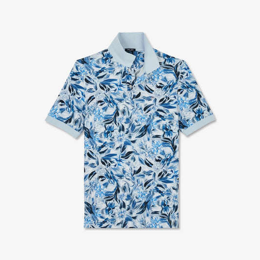 Eden Park Blue Floral Cotton Polo