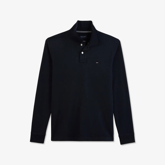 Eden Park Classic Navy Pima Cotton LS Poloshirt