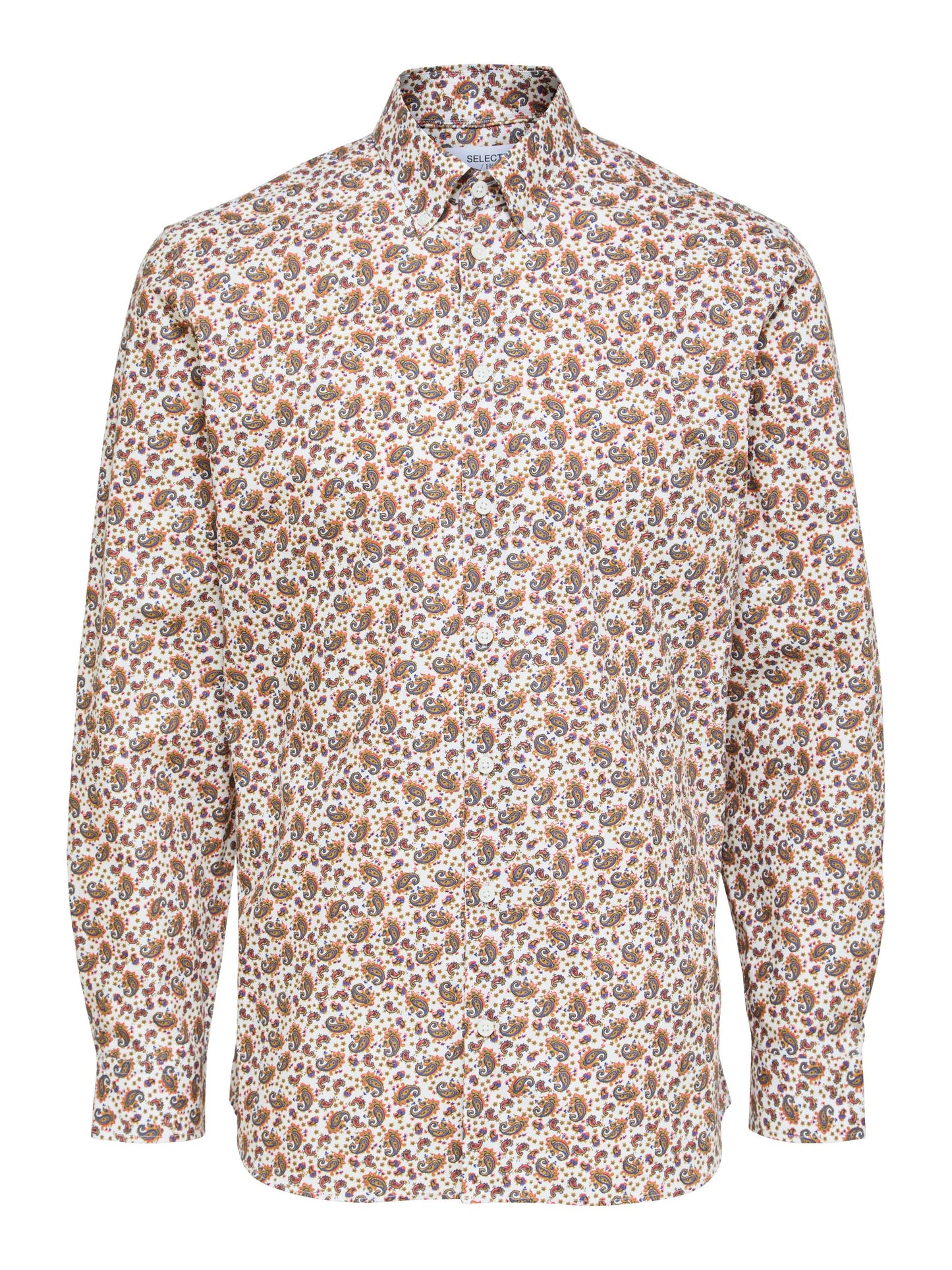 SELECTED Cream Paisley Print Shirt